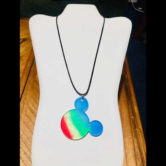 Handmade Autism Awareness colored pendant - Picture 4 of 14